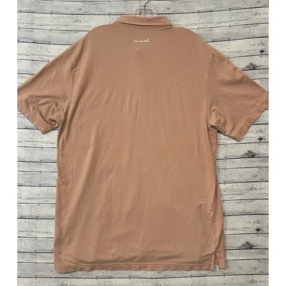 Travis Mathew Mens Short Sleeve Polo Shirt XL Orange Golf Stretch Cotton Blend - Picture 10 of 16